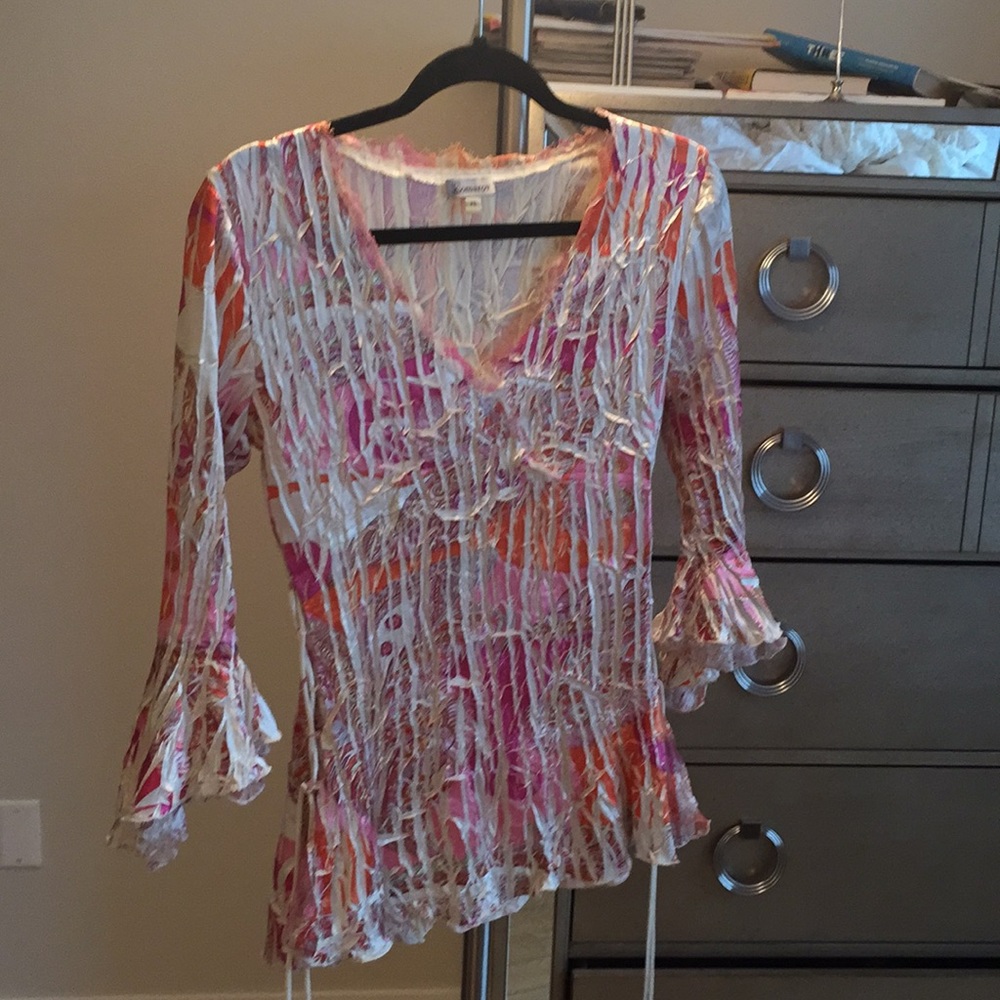 XS Flirty blouse with lacy detailing